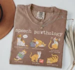 Speech Pawthology Funny Cat Speech Therapy Gift Shirt