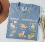 Speech Pawthology Funny Cat Speech Therapy Gift Shirt