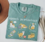 Speech Pawthology Funny Cat Speech Therapy Gift Shirt