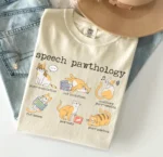 Speech Pawthology Funny Cat Speech Therapy Gift Shirt
