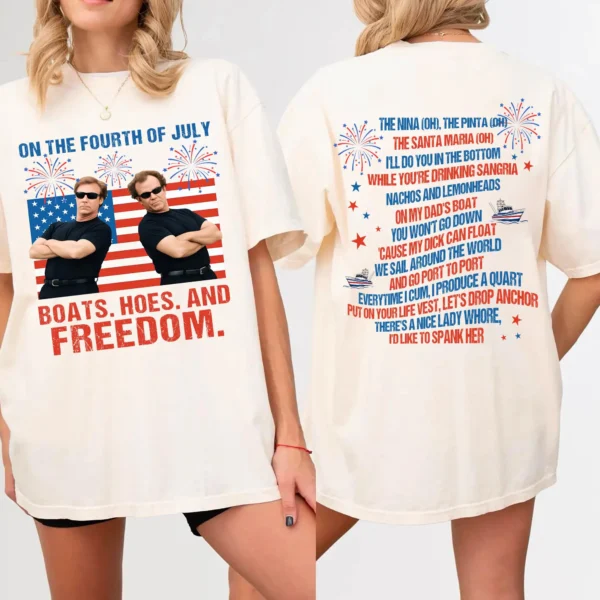 Step Brothers July 4th "Boats. Hoes. And Freedom." Shirt