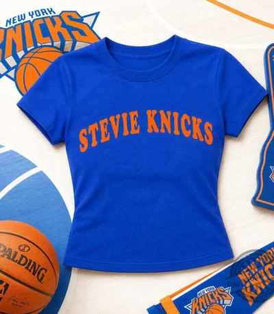 Stevie Knicks Baby Tee in Royal Blue – NYC Inspired