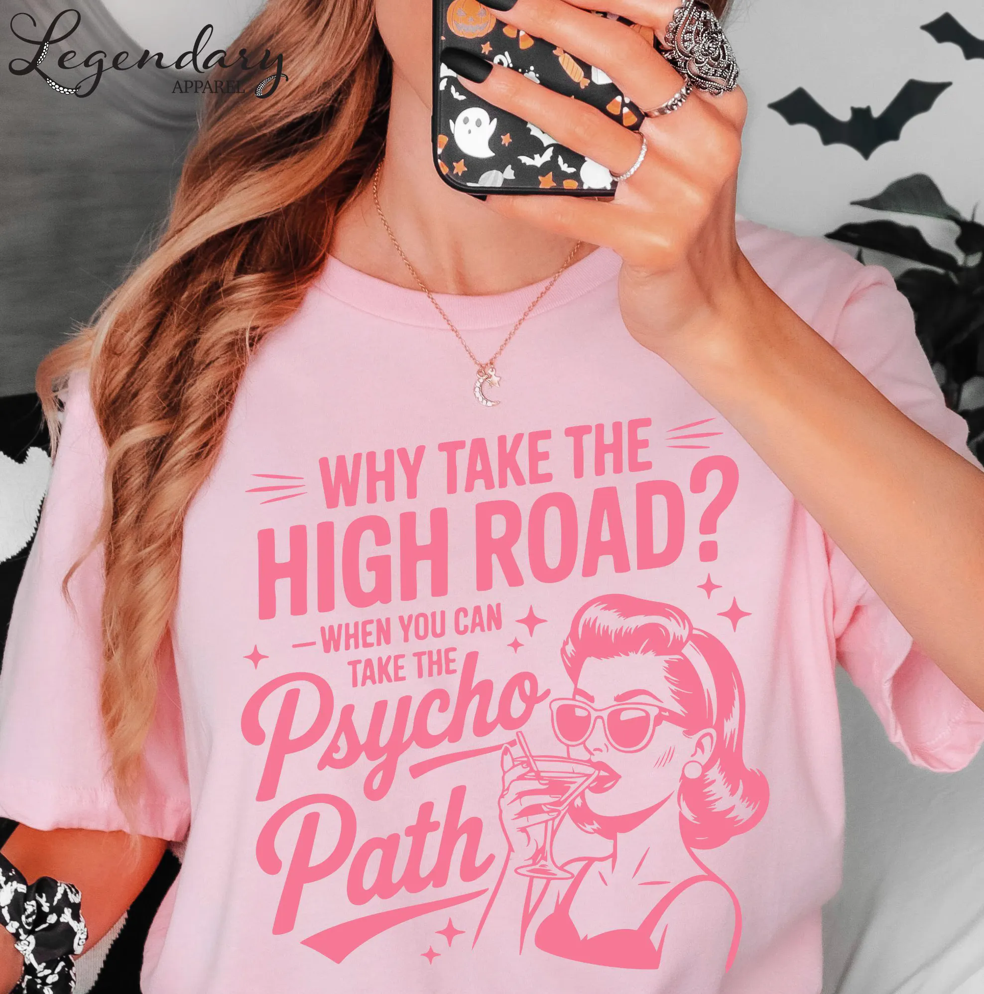 Take the Psycho Path Retro Sarcasm Graphic Shirt Take the Psycho Path Retro Sarcasm Graphic Shirt