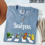 The Starters Abbey Road Pokémon Anime Graphic Shirt