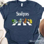 The Starters Abbey Road Pokémon Anime Graphic Shirt