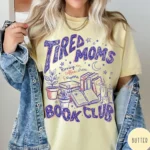 Tired Moms Running on Coffee Chaos & Chapters Shirt