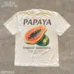 Tropical Sweetness Papaya Graphic Shirt