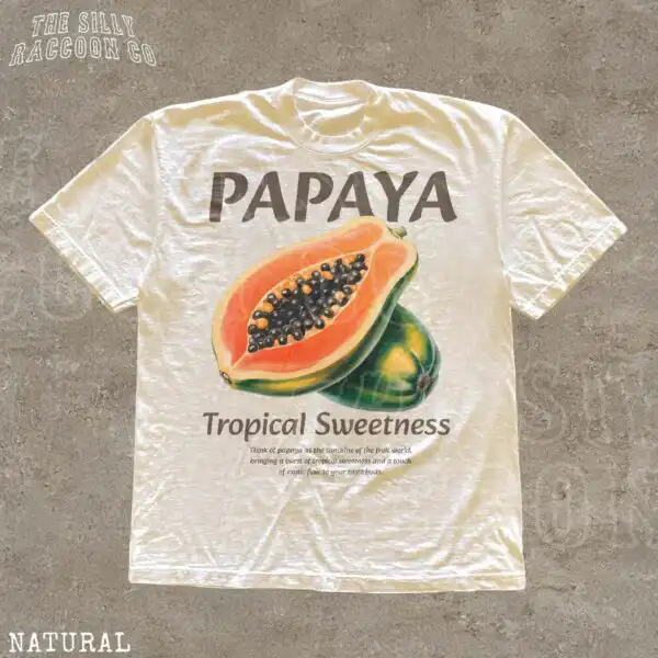 Tropical Sweetness Papaya Graphic Shirt