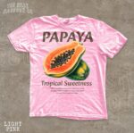 Tropical Sweetness Papaya Graphic Shirt