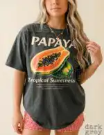 Tropical Sweetness Papaya Graphic Shirt