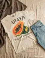 Tropical Sweetness Papaya Graphic Shirt
