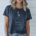 USA 1776-2026 Minimalist Patriotic Liberty Shirt