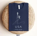 USA 1776-2026 Minimalist Patriotic Liberty Shirt