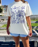 Vintage Ocean Animals Oversized Graphic Shirt