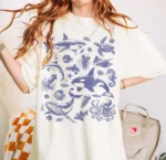 Vintage Ocean Animals Oversized Graphic Shirt