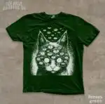 Weird Many-Eyed Cat Occult Graphic Shirt