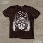 Weird Many-Eyed Cat Occult Graphic Shirt