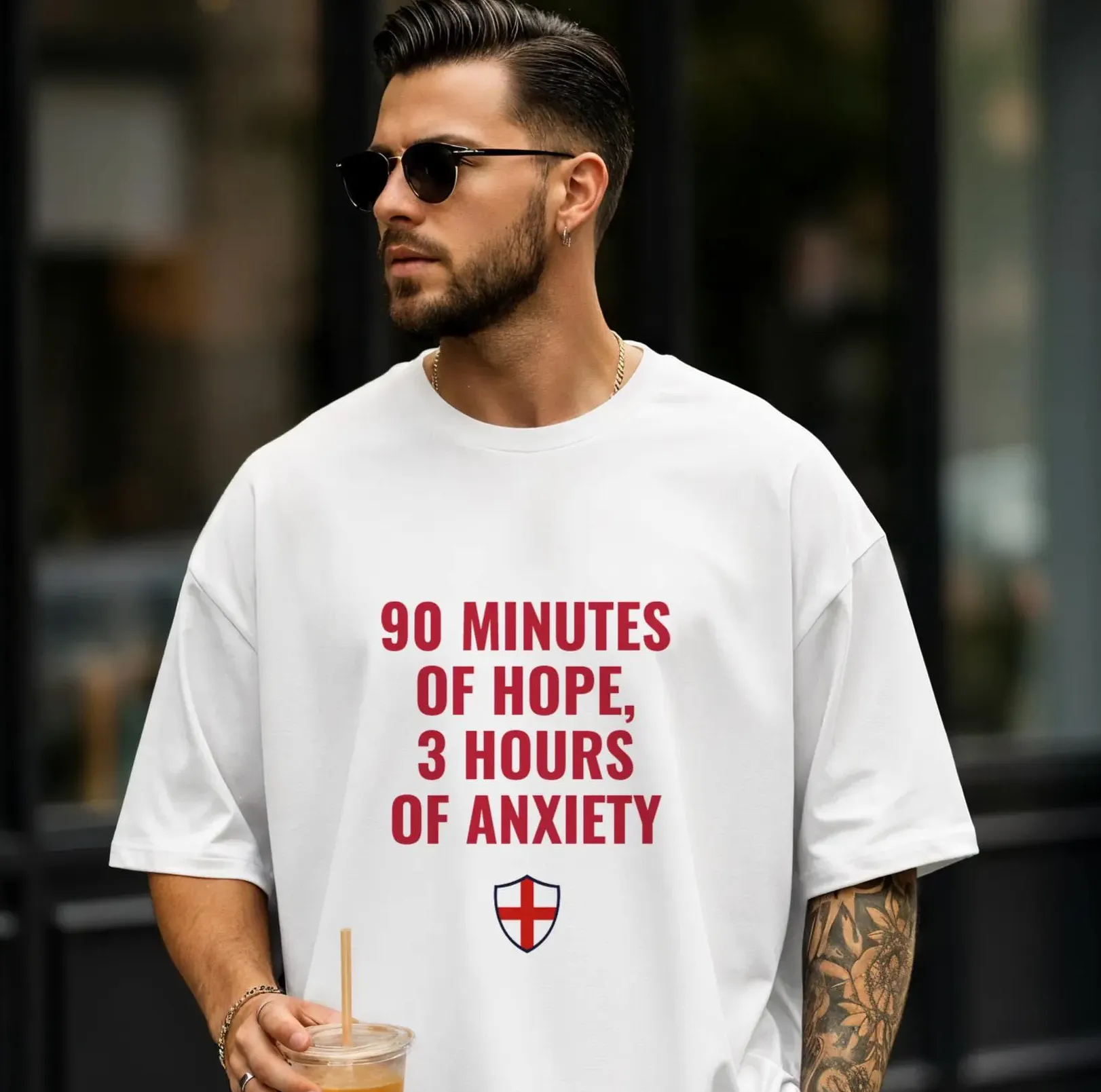 90 Minutes of Hope, 3 Hours of Anxiety Football Shirt 90 Minutes of Hope, 3 Hours of Anxiety Football Shirt