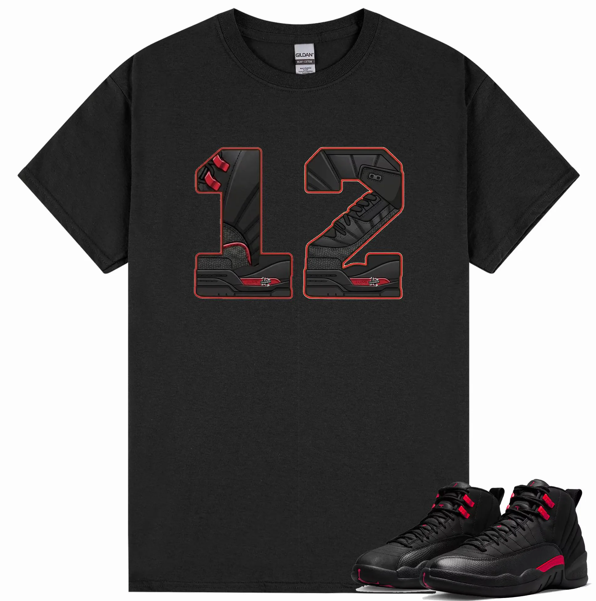 AJ 12 Retro Bloodline Sneaker Matching Shirt AJ 12 Retro Bloodline Sneaker Matching Shirt