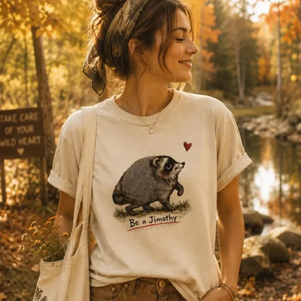 Be a Jimothy Seattle Raccoon Watercolor Wildlife Shirt
