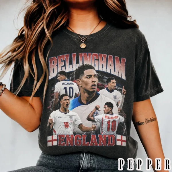 Bellingham England Vintage Bootleg Football Shirt