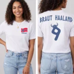 Braut Haaland #9 Star Player Norway Jersey Soccer Shirt