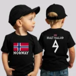 Braut Haaland Number 9 Norway Soccer Vintage Shirt