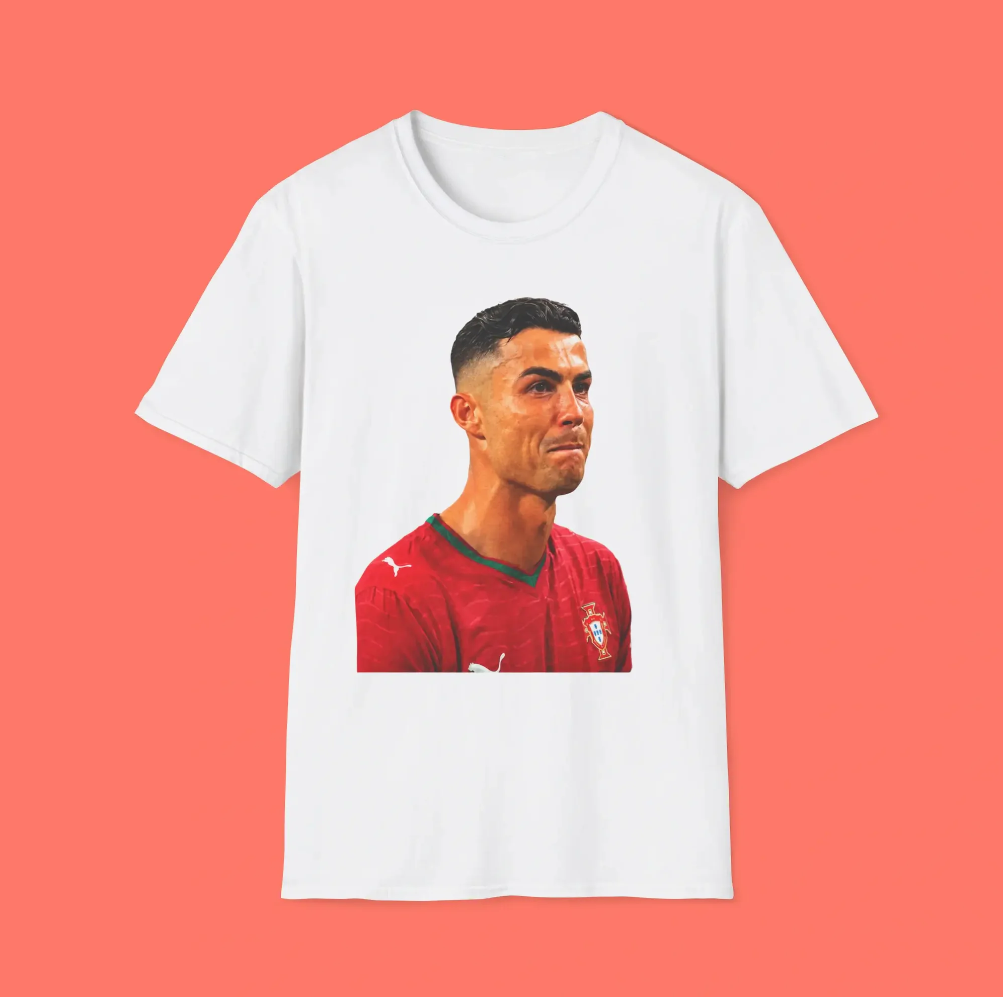Cristiano Ronaldo Crying Moment Portugal Football Shirt Cristiano Ronaldo Crying Moment Portugal Football Shirt