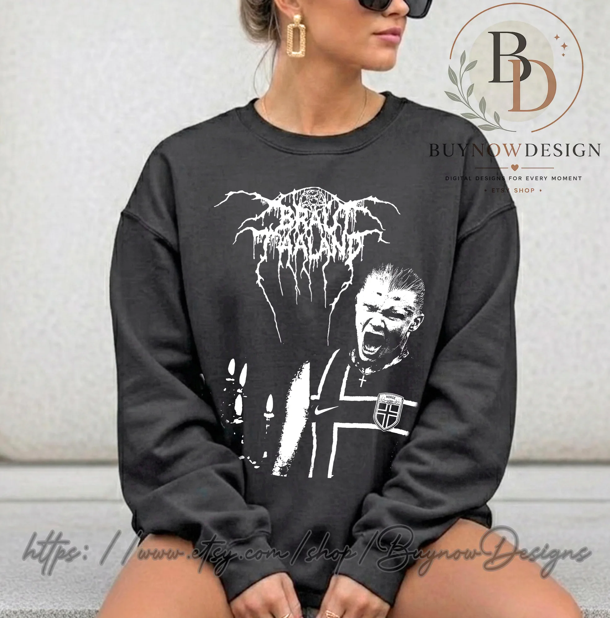 DARKTHRONE Erling Haaland Black Metal Norway Shirt