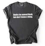 Dudes Be Named Noah But Don't Know a Thing Shirt