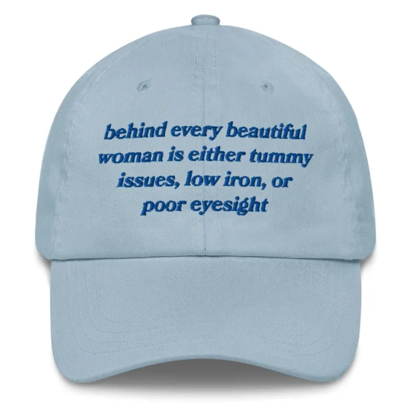 Funny Women's Health Embroidered Unstructured Dad Hat