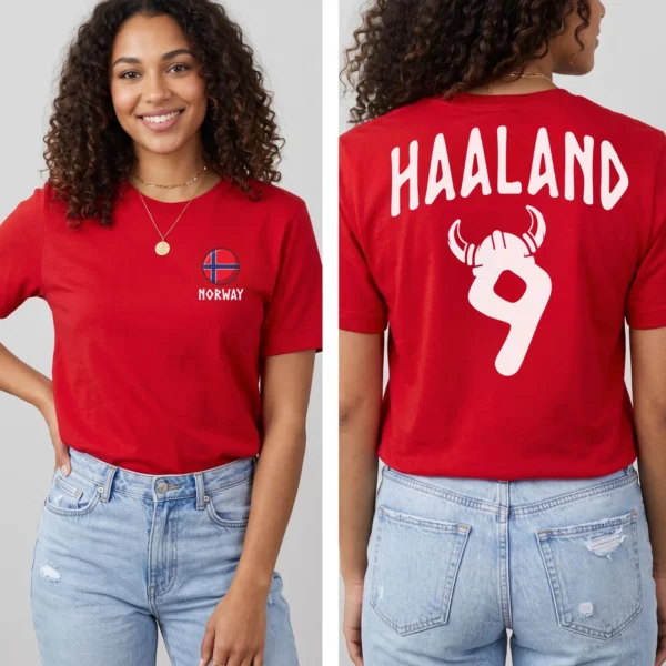 Haaland #9 Norway Star Player Football Tribute Shirt