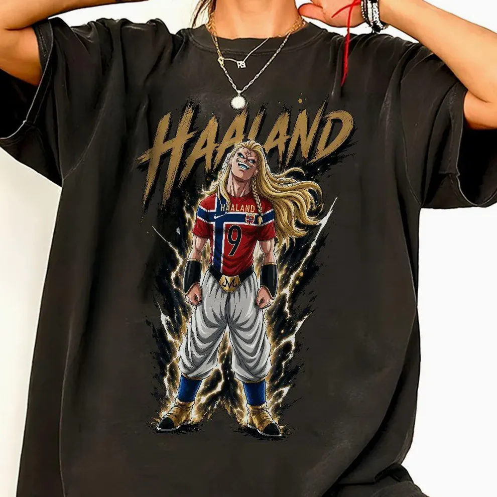 Haaland as Majin Buu Anime Dragon Ball Soccer Shirt Haaland as Majin Buu Anime Dragon Ball Soccer Shirt