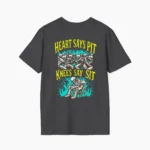 Heart Says Pit Knees Say Sit — Funny Metalhead Shirt