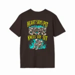 Heart Says Pit Knees Say Sit — Funny Metalhead Shirt