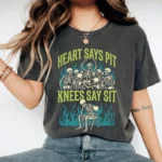 Heart Says Pit, Knees Say Sit Skeleton Shirt