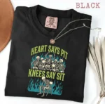 Heart Says Pit, Knees Say Sit Skeleton Shirt