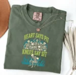 Heart Says Pit, Knees Say Sit Skeleton Shirt