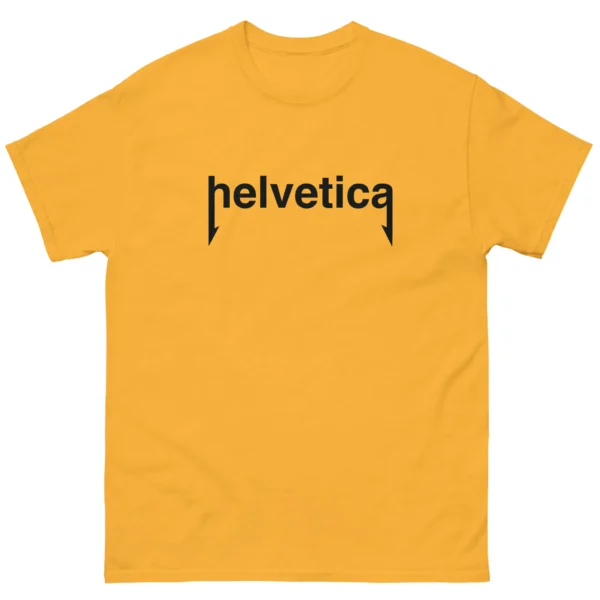 Helvetica Metallica — Typography Parody Shirt