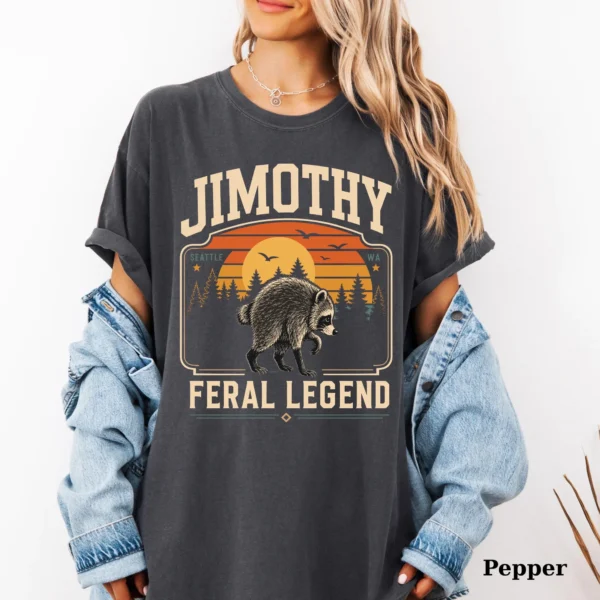 Jimothy Feral Legend Shirt — Retro Seattle Raccoon