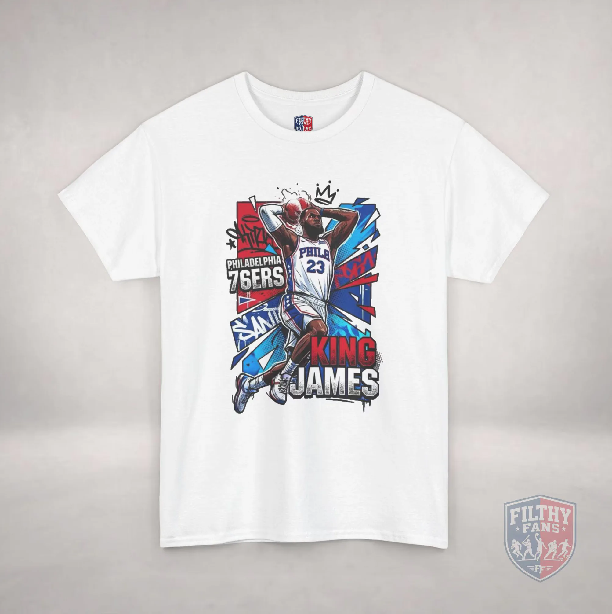 “King James” Philadelphia 76ers Shirt — Filthy Fans "King James" Philadelphia 76ers Shirt — Filthy Fans