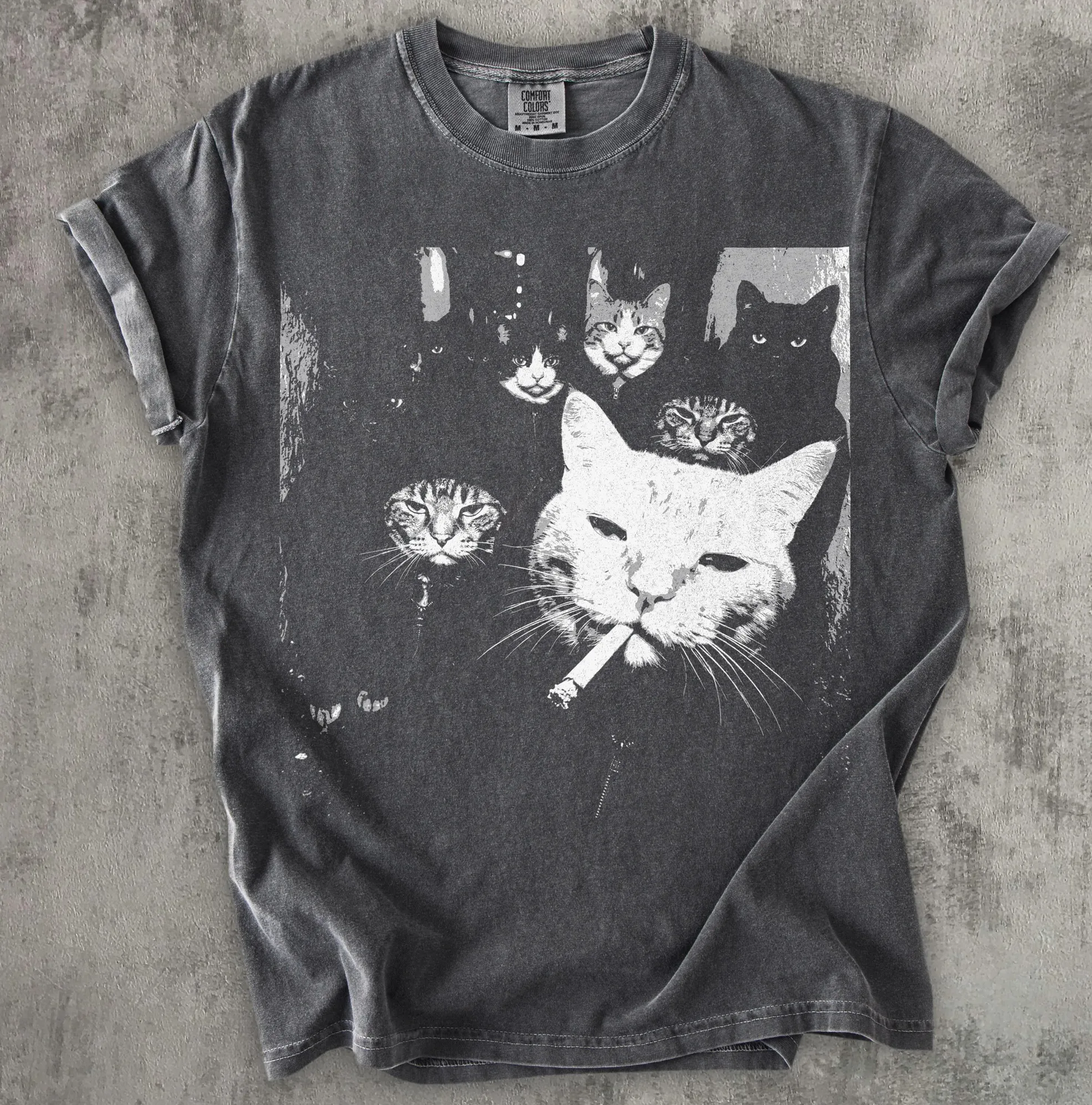 Meme Cats Edgy Gangster Graphic Humor Shirt Meme Cats Edgy Gangster Graphic Humor Shirt