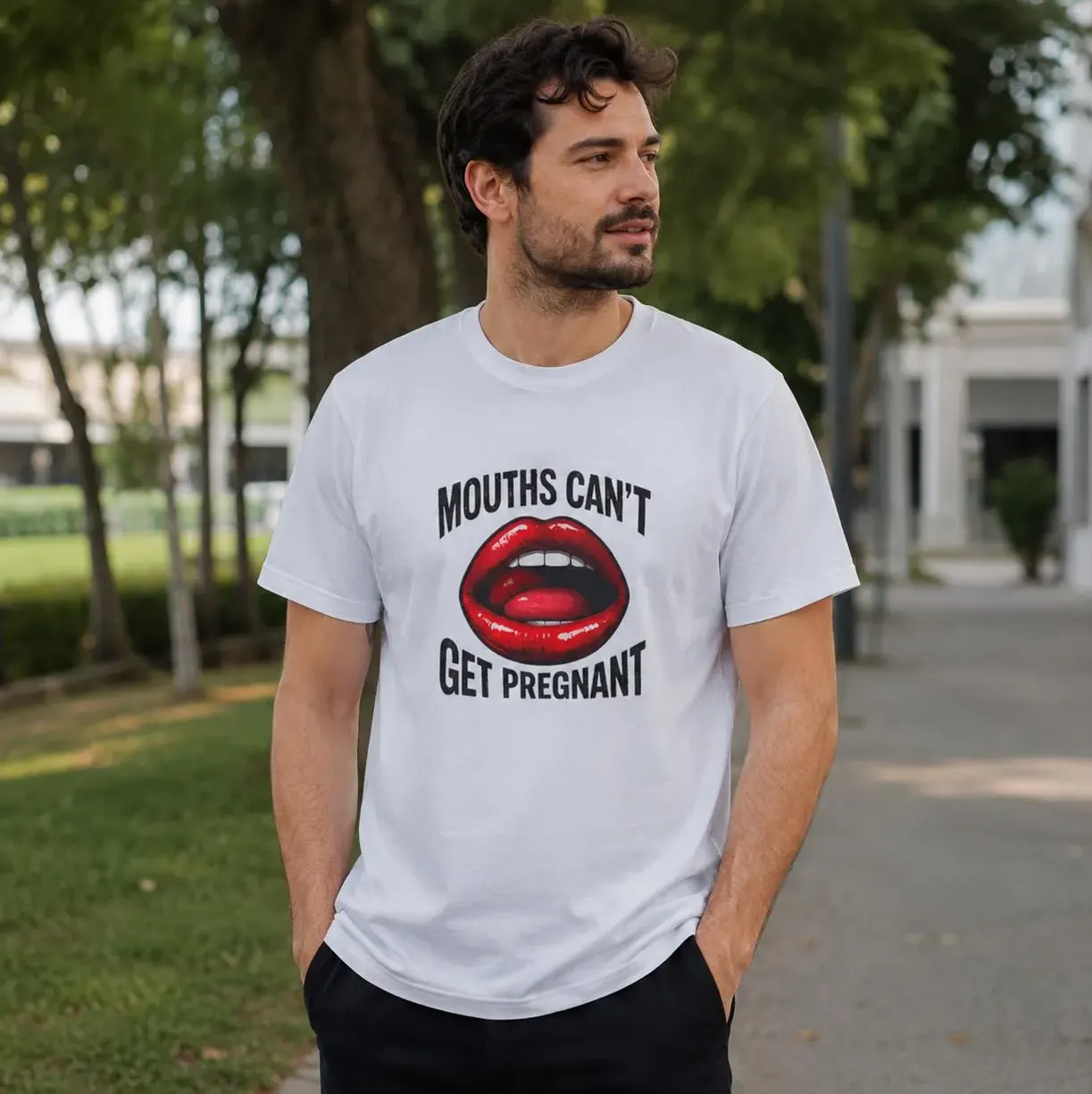 Mouths Can't Get Pregnant — Edgy Graphic Shirt