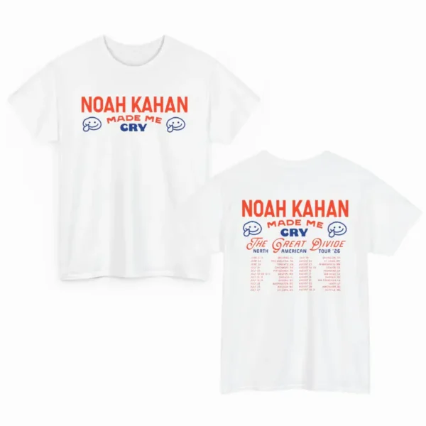 Noah Kahan Made Me Cry The Great Divide Tour Shirt
