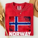 NORWAY Flag Shirt — Nordic Distressed Graphic