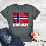 NORWAY Flag Shirt — Nordic Distressed Graphic