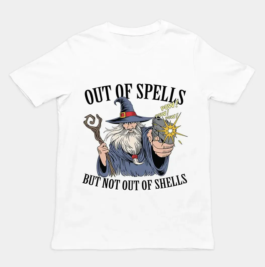 Out of Spells but Not Out of Shells Fantasy Shirt Out of Spells but Not Out of Shells Fantasy Shirt