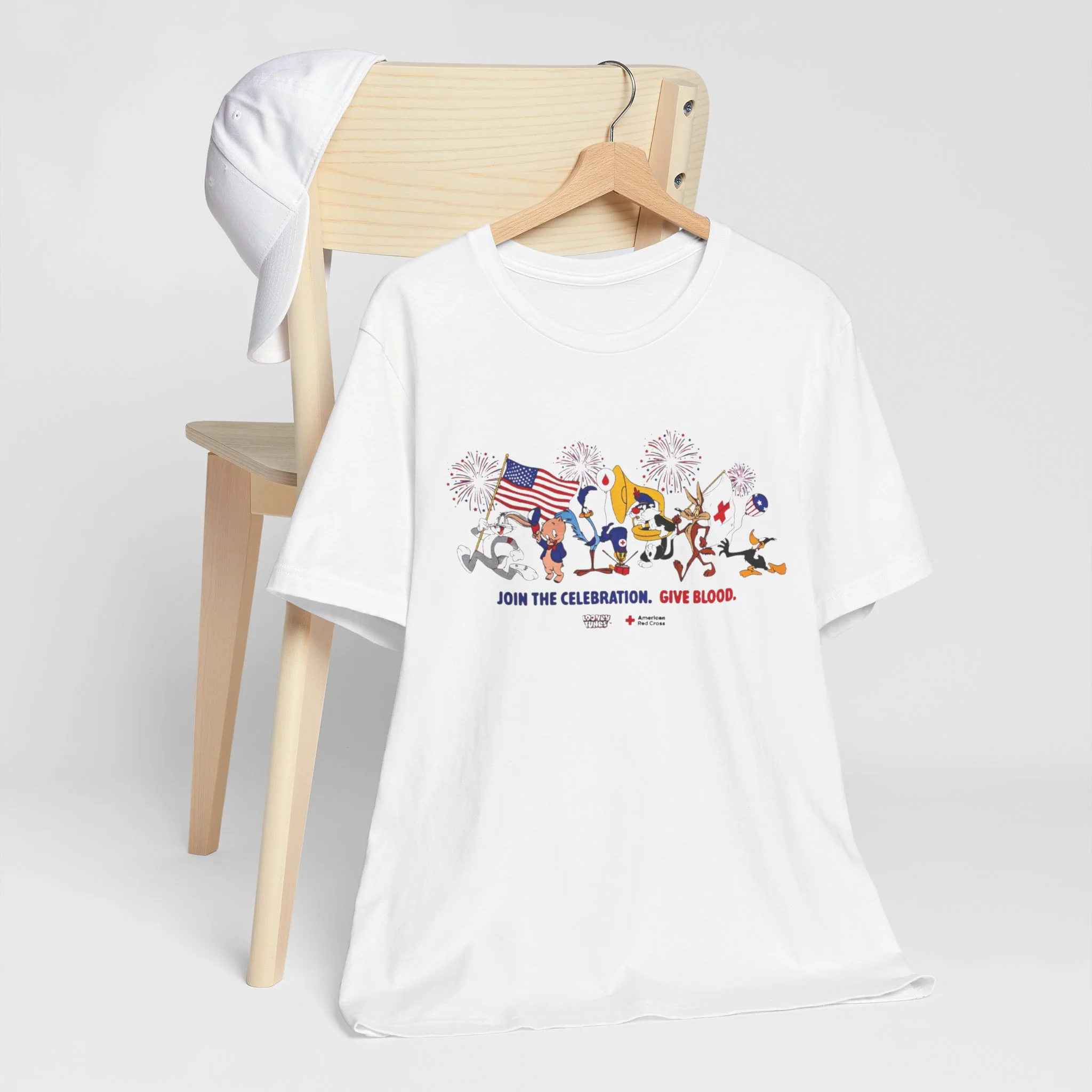 Red Cross Looney Tunes Donor Tee 250th Anniversary Shirt Red Cross Looney Tunes Donor Tee 250th Anniversary Shirt