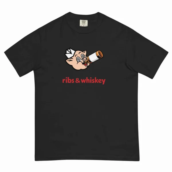 Ribs & Whiskey Comfort Colors Graphic Shirt