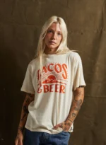 Tacos & Beer Retro Desert Sunrise Graphic Shirt